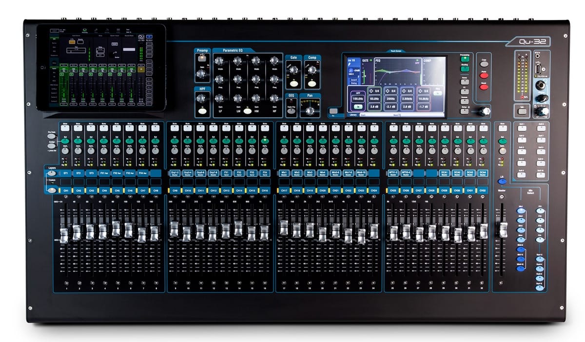 Allen and Heath QU Series 32-Ch Digital Mixer for Live, Studio, and Installation